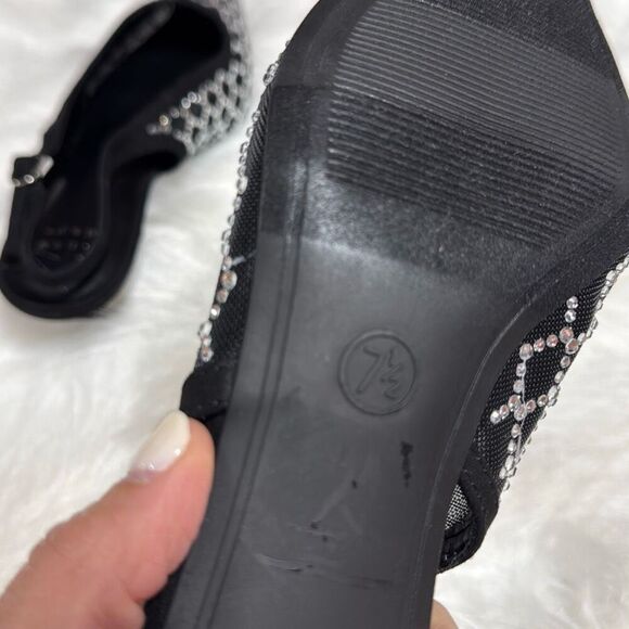 A New Day Women's Black Gigi Embellished Slingback Kitten Heels Size 7.5 NEW - Picture 7 of 8